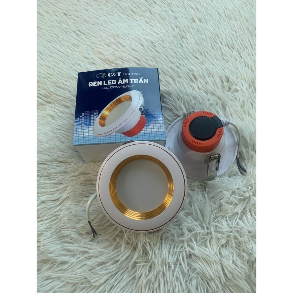 Đèn Led Âm Trần 7W lỗ khoét phi 76, phi 90 MẶT 110
