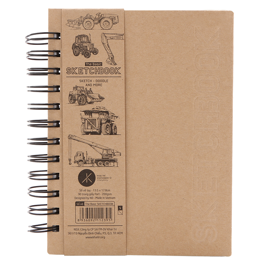 Sổ Vẽ The Basic Sketchbook (S) 90 Trang Simply Daily - Mẫu Ngẫu Nhiên (13.5 x 17.8 cm)