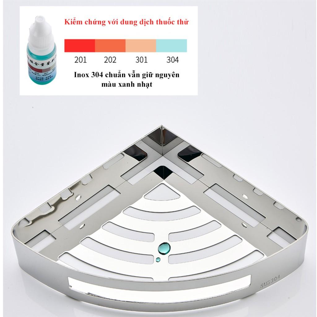 Kệ góc phòng tắm Inox 304 AnShin chống gỉ sét - Kệ Inox 304 hình tam giác - có thể bắt vít hoặc dán keo có sẵn