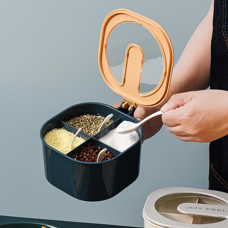Hộp Đựng Gia Vị 4 Ngăn Tiện Lợi