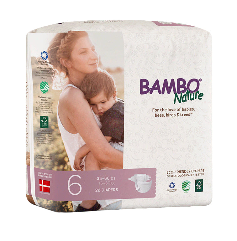 Tã Dán Em Bé Hữu Cơ Bambo Nature - gốc Đan Mạch - 16-30kg - XXL22 - 22 miếng