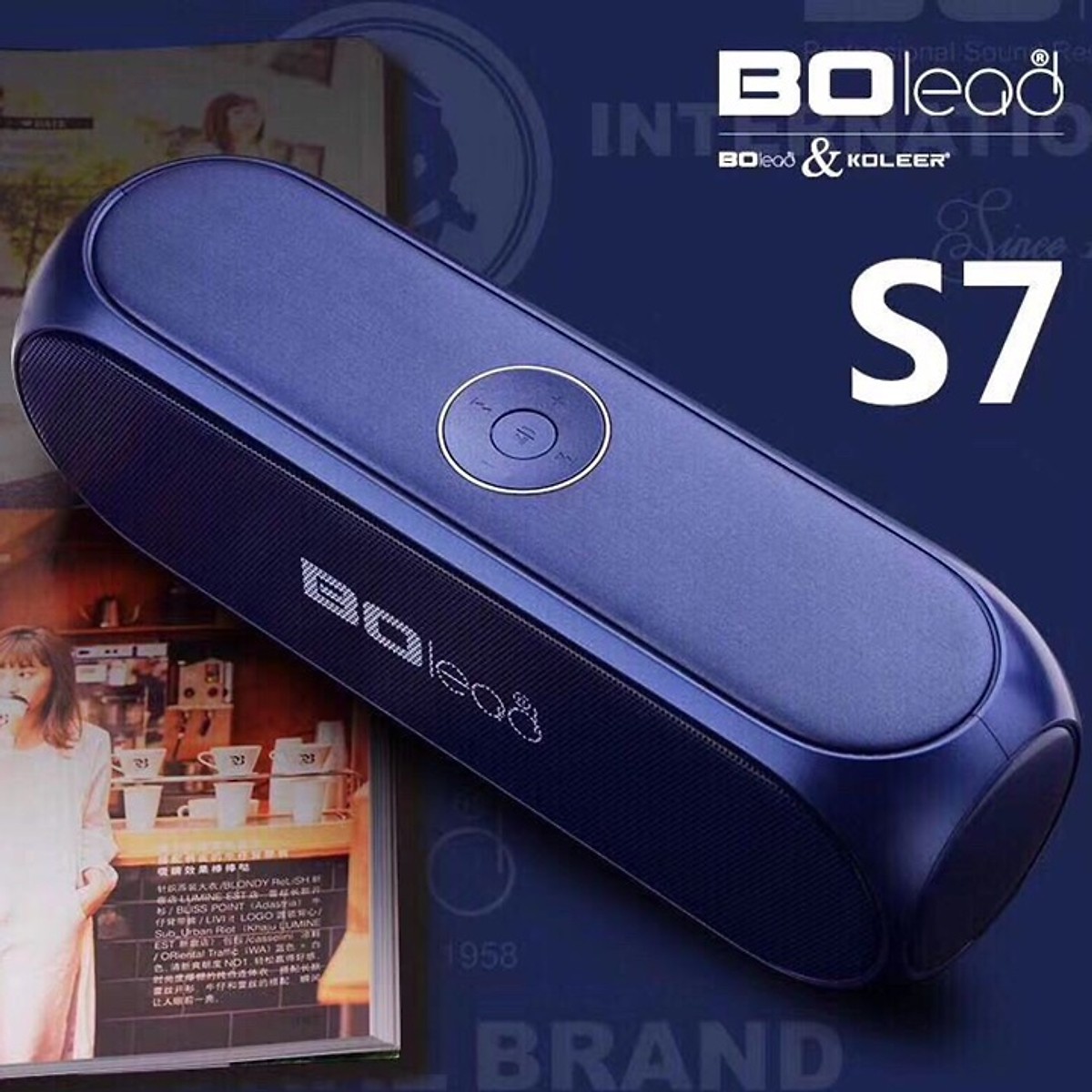 Loa bluetooth  EXTRA BASS cao cấp Bolead S7 - Âm thanh tuyệt vời (Pin 2000mAh, công suất 10W) - Hàng nhập khẩu