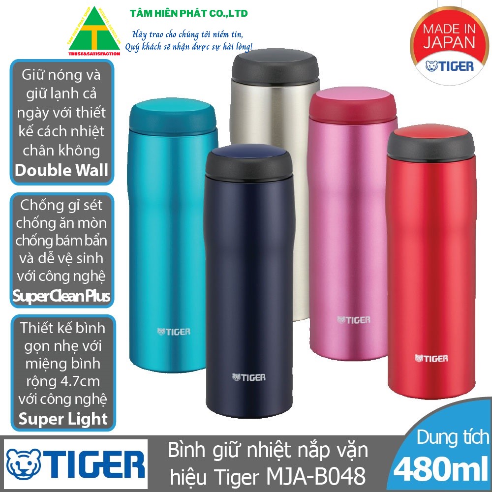Bình giữ nhiệt Tiger nắp vặn MJA-B048