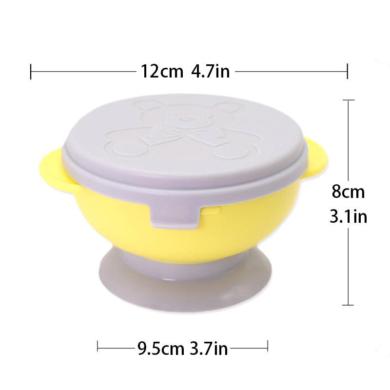 4 Cái/bộ Bé Bộ Đồ Ăn Thực Phẩm Silicon Cao Cấp Trẻ Em Bát Ăn + Thìa + Ống Hút + Nắp Đậy Hút Không trượt Tập Đi Đào Tạo Dụng Cụ