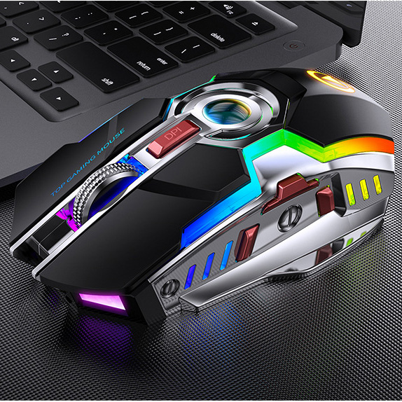 Chuột không dây gaming wireless SIDOTECH S5A chuyên cho game thủ Esport pin trâu LED RGB sạc pin trực tiếp, có chế độ chuột silent, điều chỉnh DPI siêu nhạy cho máy tính laptop - Hàng Chính Hãng