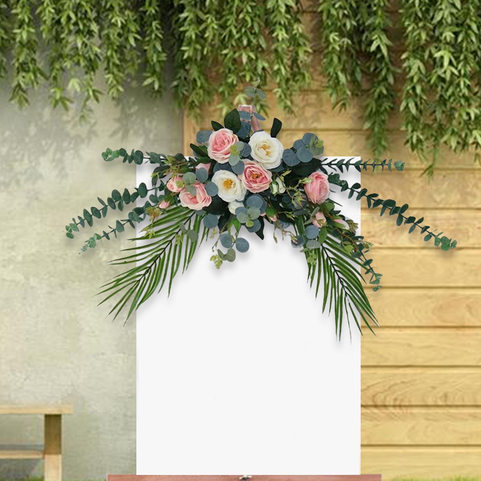 2x Faux Floral Decoration for Photographic Props Engagement Ceremony