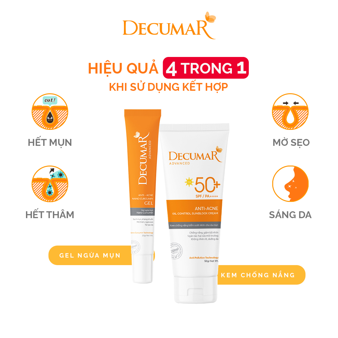 COMBO TOÀN DIỆN CHO DA MỤN DECUMAR ADVANCED