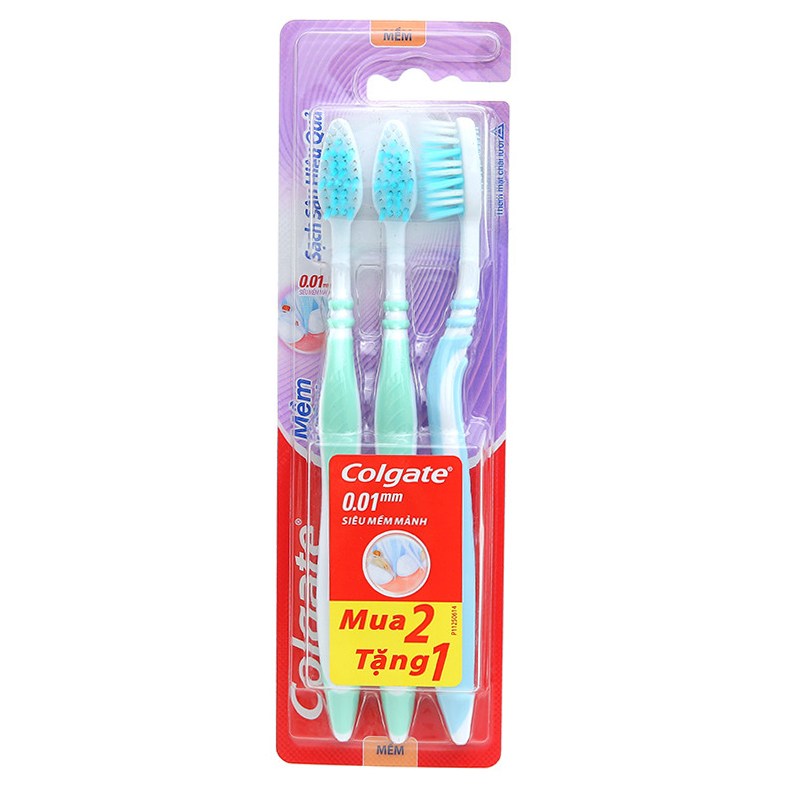 Bộ 3 Bàn Chải Đánh Răng Colgate Siêu Mềm Mảnh Sạch Sâu Hiệu Quả