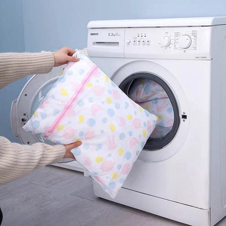 Combo 5 túi lưới giặt đồ bảo vệ quần áo- túi đựng quần áo máy giặt loại cao cấp- Set 5 túi lưới giặt đồ hình hoa