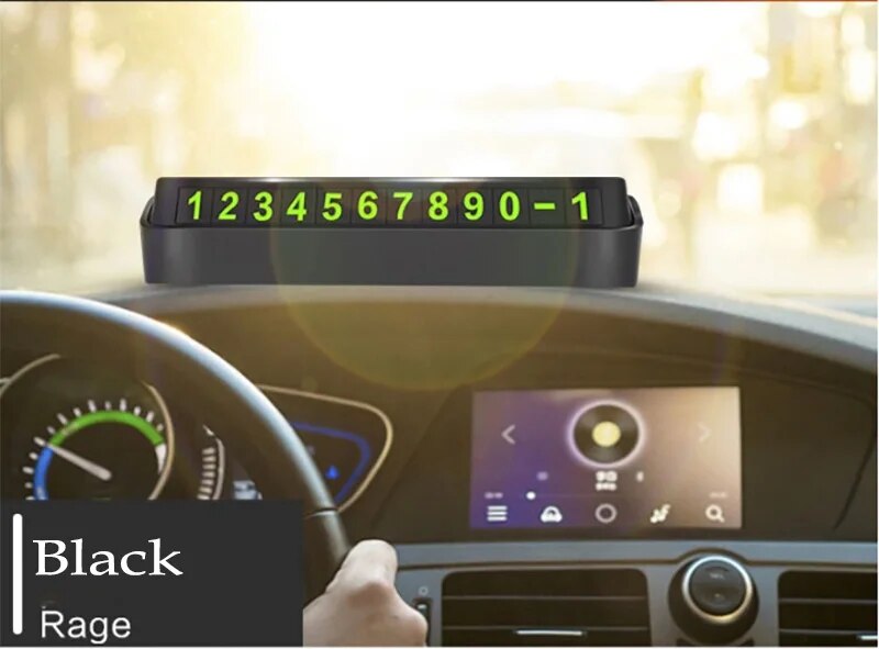 Bảng số  - Kích thước: 56*125.7*37.3mm - Bảng ghi số điện thoại đặt taplo cho xe ô tô.