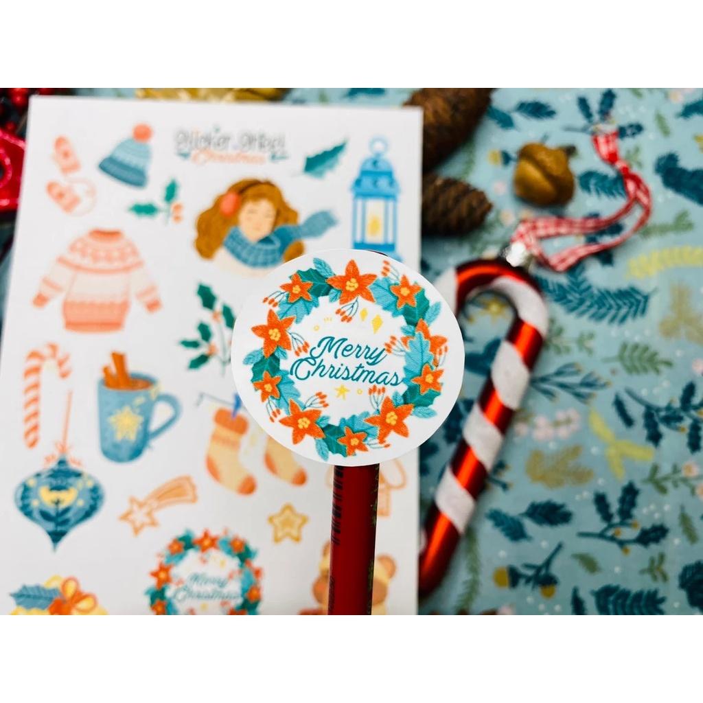 Sticker sheet Christmas - chuyên dán, trang trí sổ nhật kí, sổ tay | Bullet journal sticker