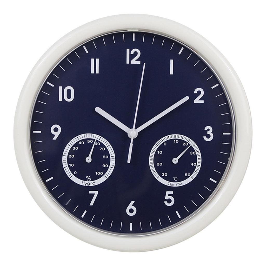 Wall Clock Temperature and Humidity Display for Kitchen Bedroom Decor