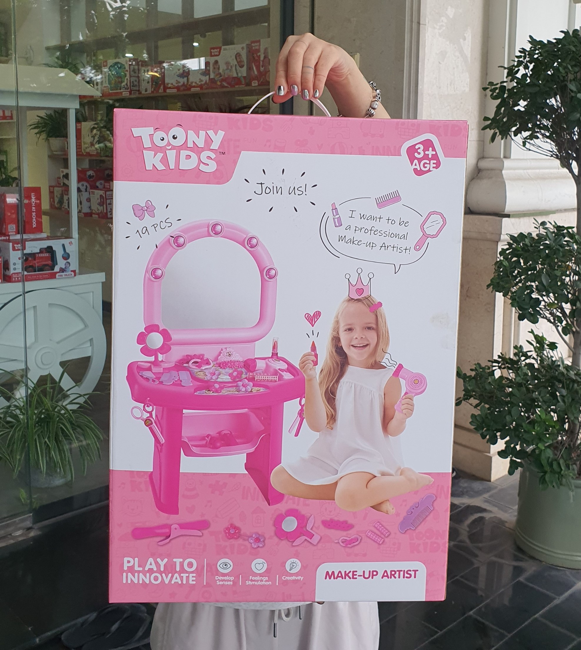 Đồ Chơi Bàn Trang Điểm TOONYKIDS - Đồ Chơi Nhập Vai Cho Bé - Makeup Artist TN140 [Tặng Kèm Sticker]