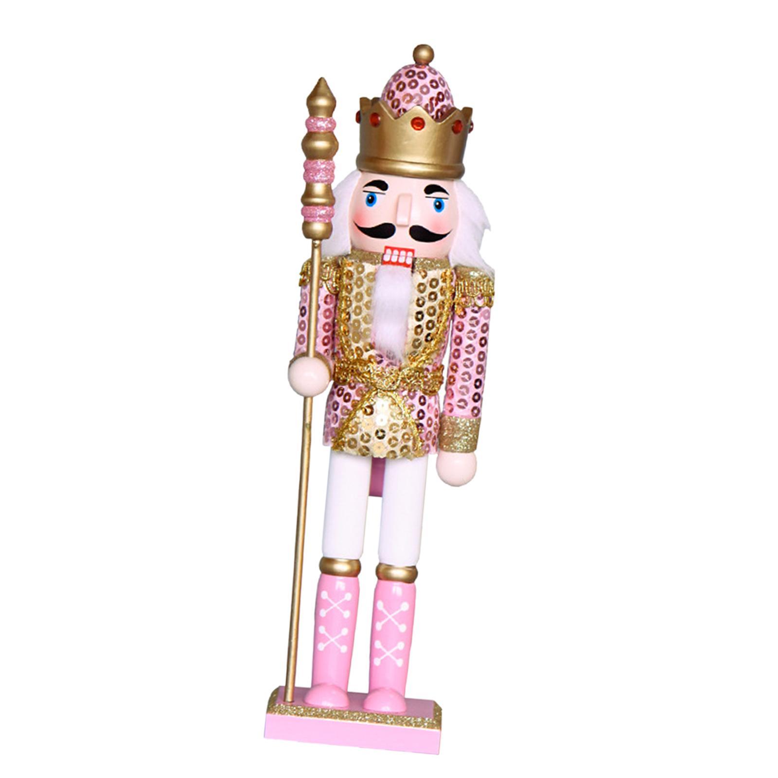 2pcs Cute Nutcracker Puppet Statue Kids Traditional Figurine