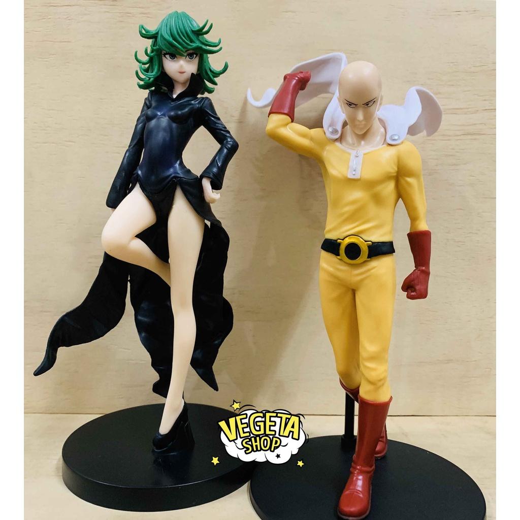 Mô hình One Punch Man - Saitama áo choàng hói mặt ngầu - Tatsumaki lốc xoáy kinh hoàng - Cao 21cm~23cm