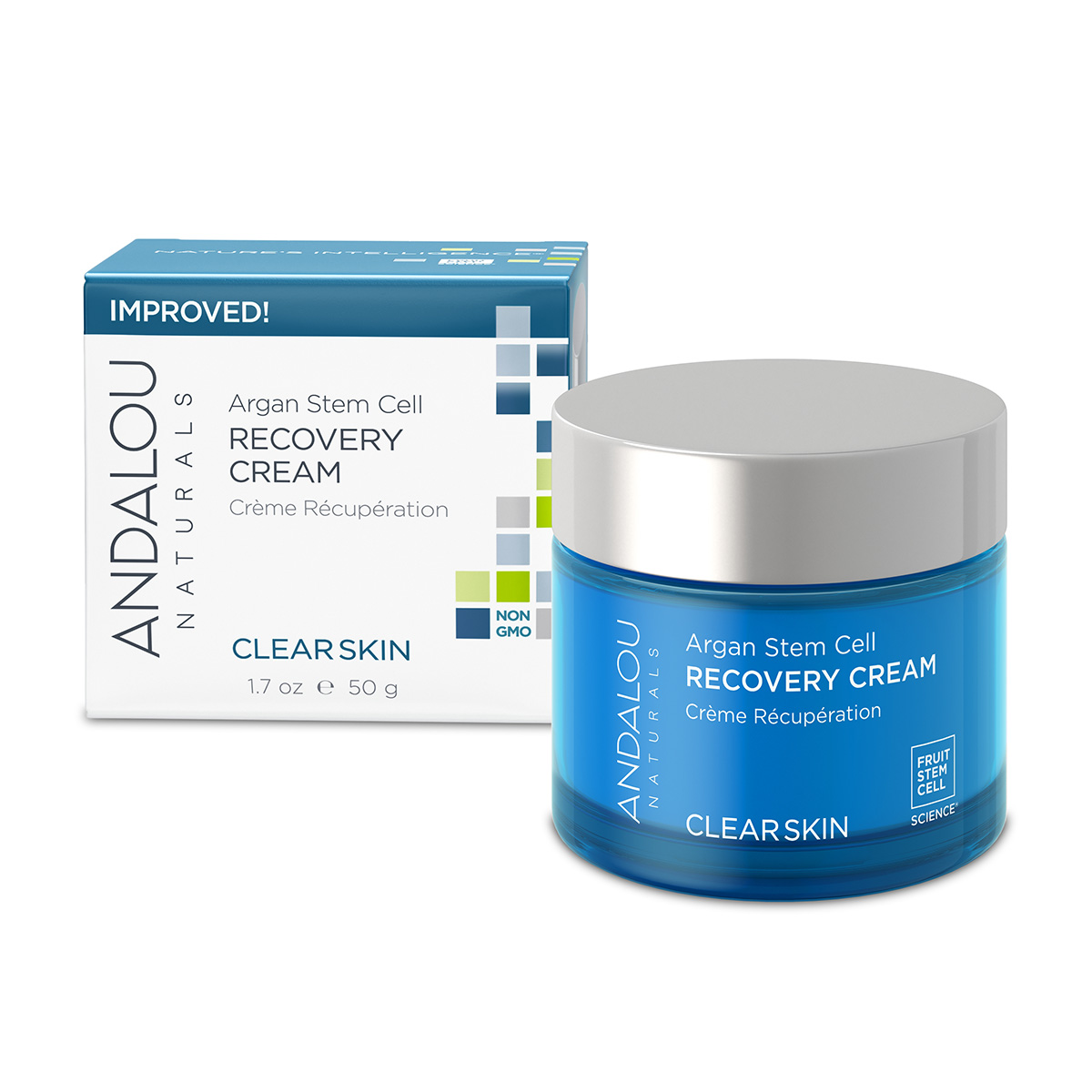 Kem Dưỡng Da Ban Đêm Cho Da Dầu Andalou Naturals Argan Stem Cell Recovery Cream 50g