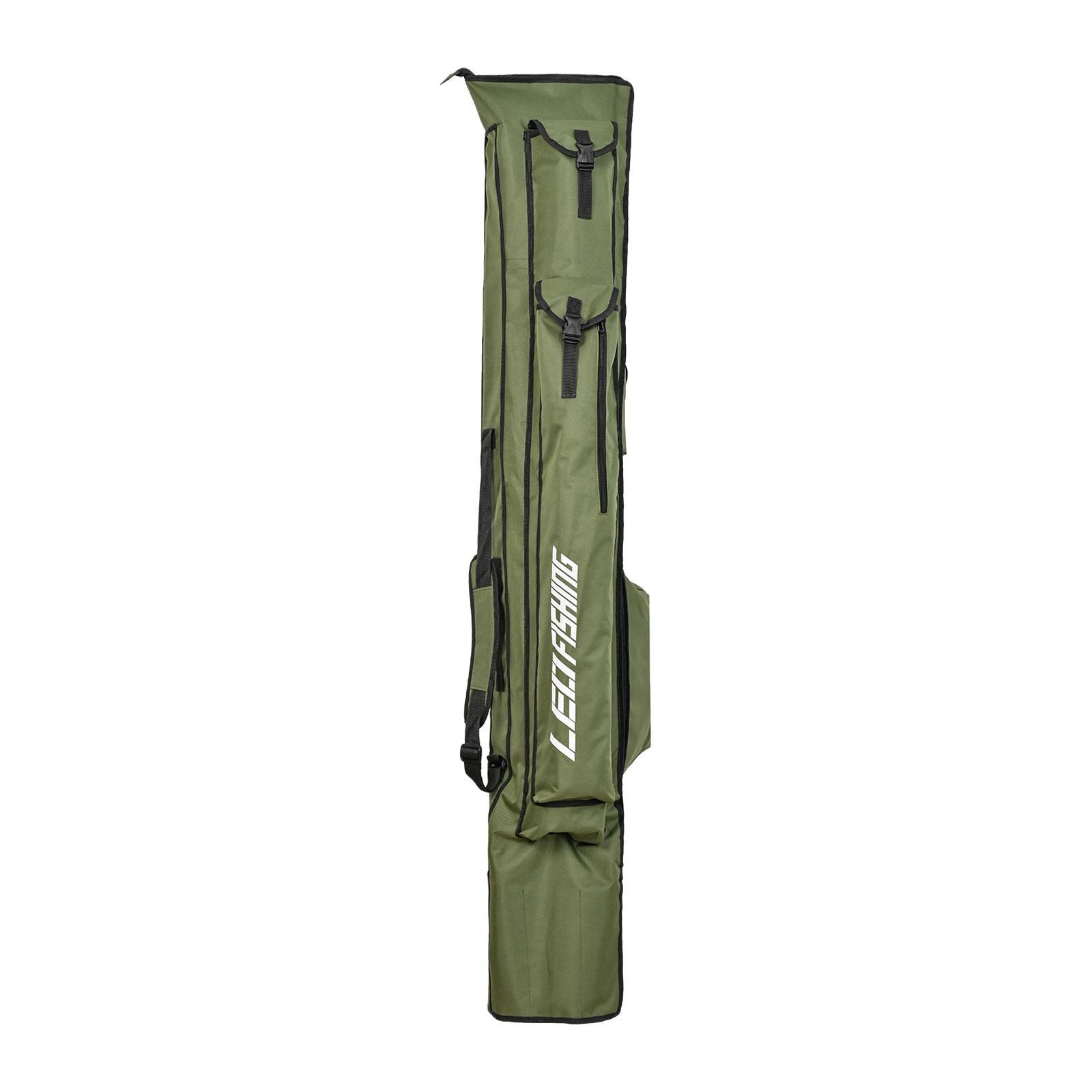 Fishing Rod Case Oxford Cloth Fishing Bag Portable Folding Fishing Rod Reel Tackle Tool Carry Case Carrier Travel Bag