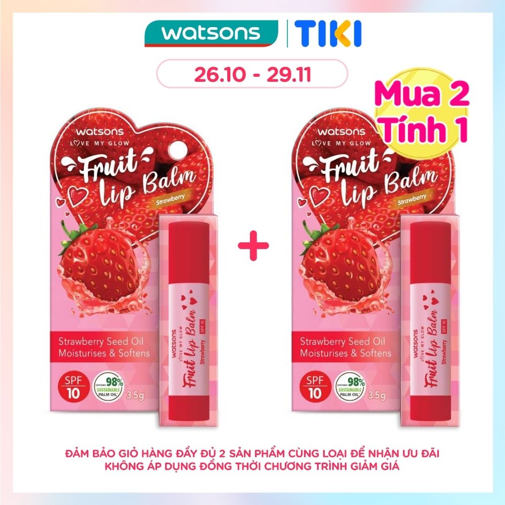 Son Dưỡng Môi Watsons Fruity Strawberry SPF10 3.5g