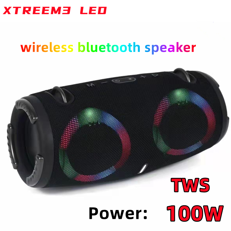 Loa bluetooth công suất cao 100W di động RGB Subwwofer không dây điện không dây đầy màu sắc