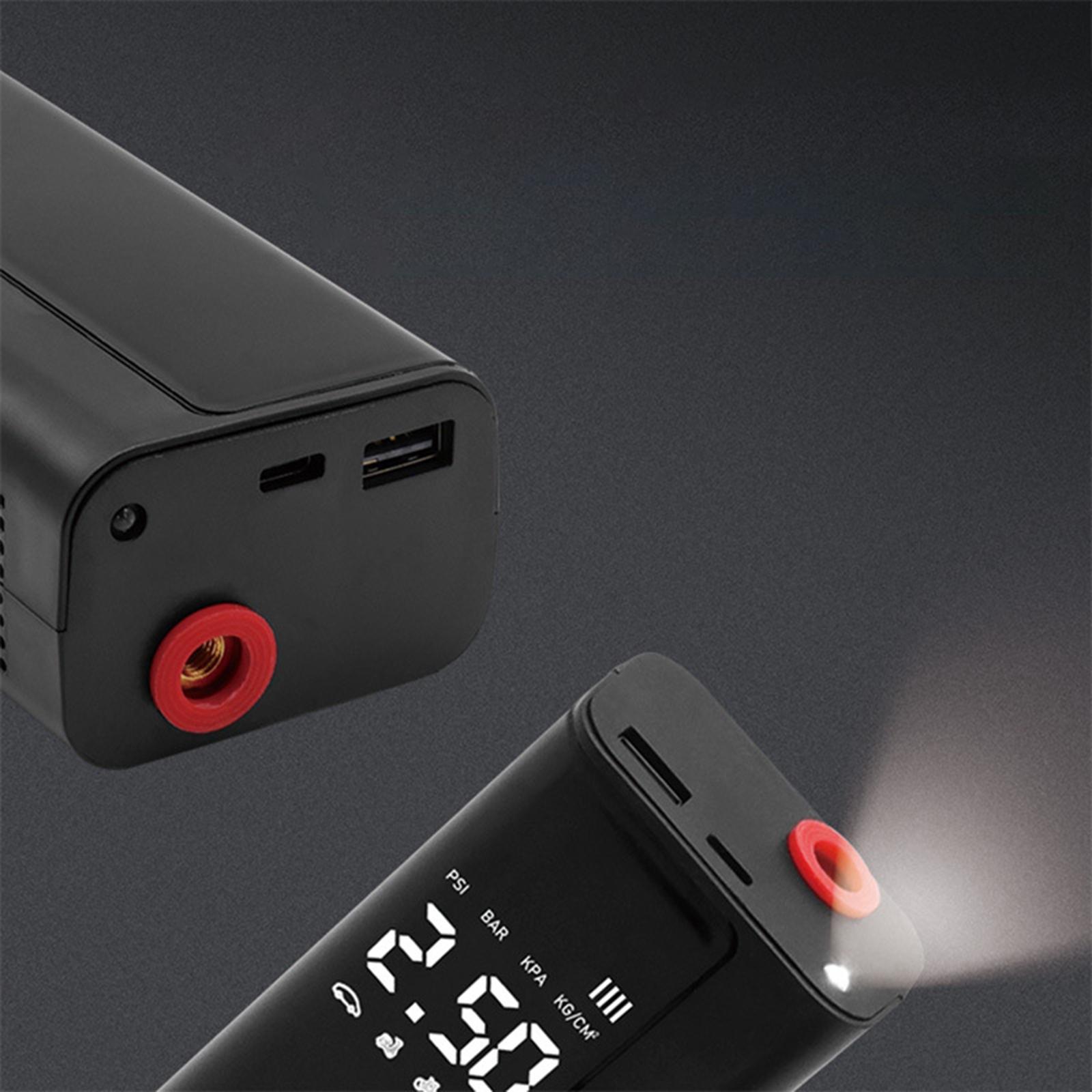 Tire Inflator Portable Air Compressor Digital Display with Light Tire Pump Car Tyre Inflator for Balls Electric Bike