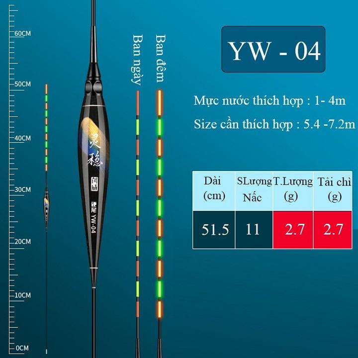 Phao Câu Đài Đêm Phao Câu Cá Nano Tăm Cứng Cao Cấp Tặng Kèm Pin PC23