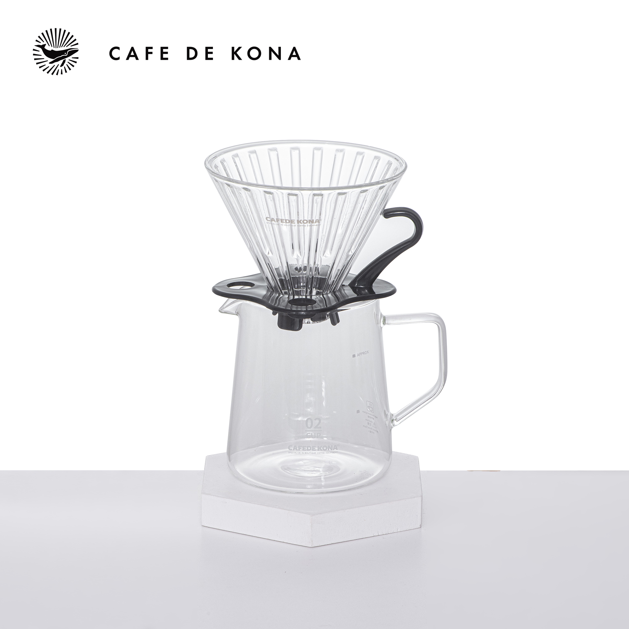 Combo Gift Set bộ pha cà phê V60 02 màu trắng đẳng cấp CAFE DE KONA