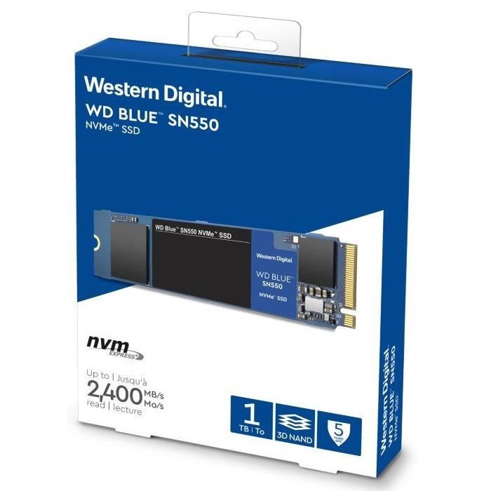 Ổ cứng SSD WD Blue SN550 1TB M.2 2280 NVMe Gen3 x4 WDS100T2B0C - Hàng Chính Hãng