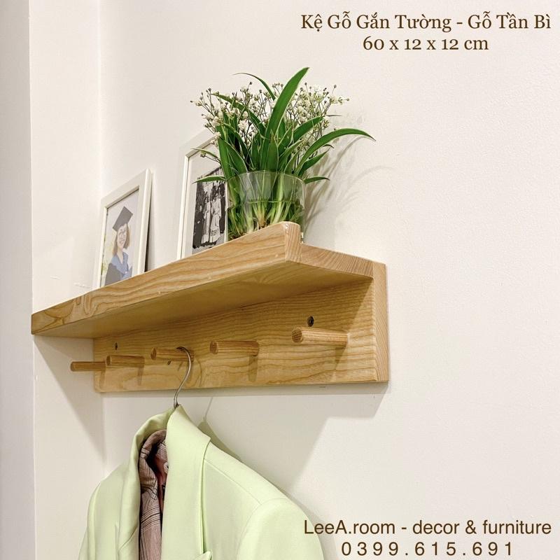 Kệ Gỗ Gắn Tường Decor Nhà Cửa Và Treo Đồ - Gỗ Tần Bì Cao Cấp