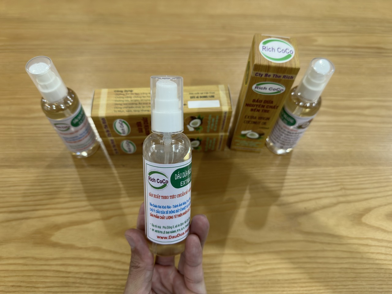 DẦU DỪA 100% NGUYÊN CHẤT BẾN TRE - NẤU THỦ CÔNG – RICH COCO - CHAI 100ml | EXTRA VIRGIN COCONUT OIL