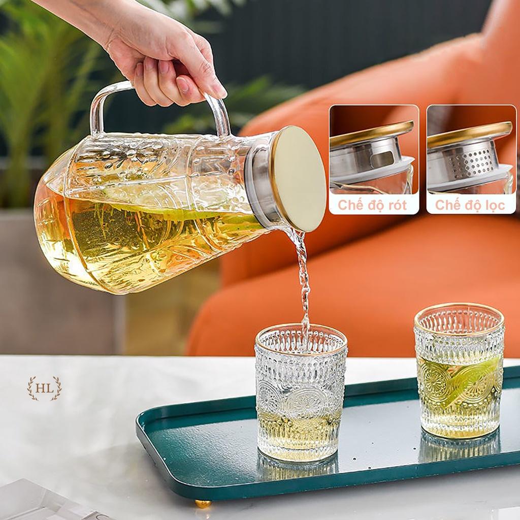 Bình cốc thủy tinh Decor chịu nhiệt Borosilicate | Bình Ly Thủy Phong cách Dubai họa tiết Ả Rập 2022