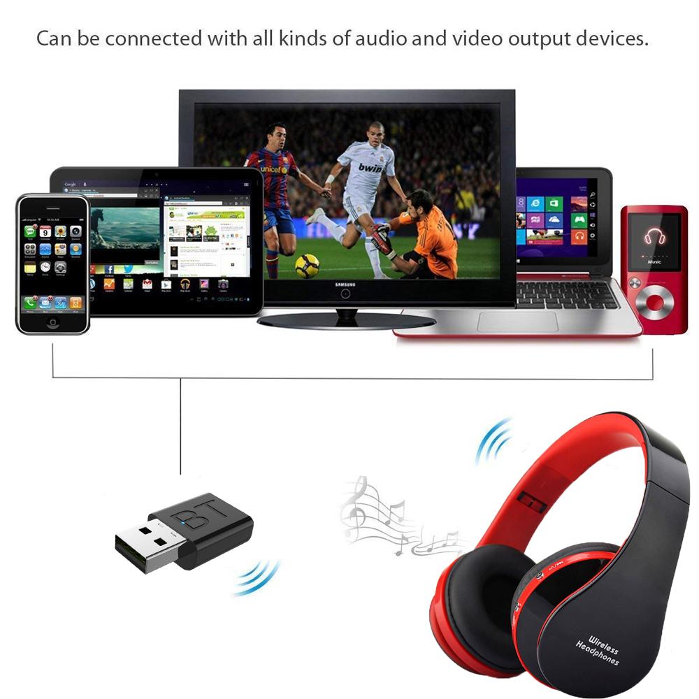 Tai Nghe Bluetooth Với Thiết Bị Thu Phát Không Dây Tai Nghe HiFi Stereo Tai Nghe Nhạc Truyền Hình Tai Nghe Cho Máy Tính Máy Tính Chơi Game