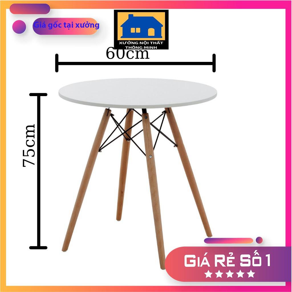 Bàn tròn eames chân gỗ đan sắt, Bàn Làm Việc,Bàn Ăn,Cafe-Hàng Nhập Khẩu(CAM KẾT NHƯ HÌNH 100