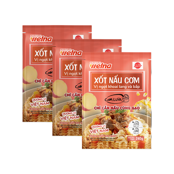 Combo 3 Gói Xốt Nấu Cơm Nisshin Hương Vị Ngọt Khoai Lang Và Bắp -  Nisshin Seifun Welna Shop