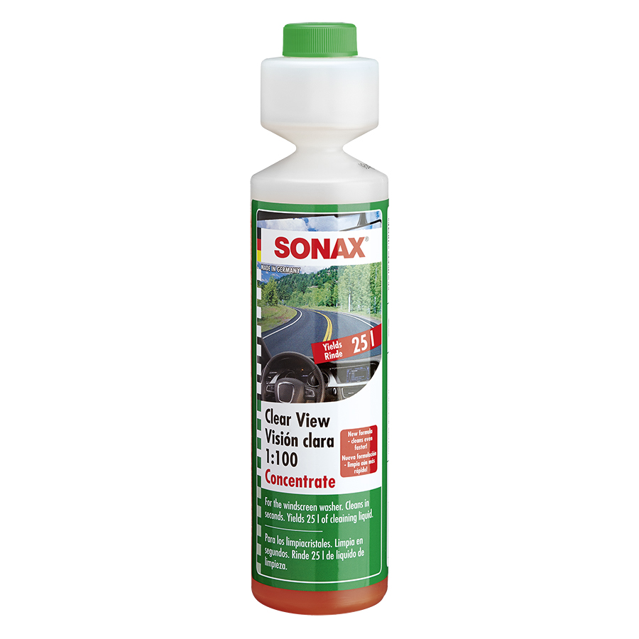 Dung Dịch Làm Trong Kính Lái Khi Mưa Sonax Clearview 1:100 Concentrate (250ml)