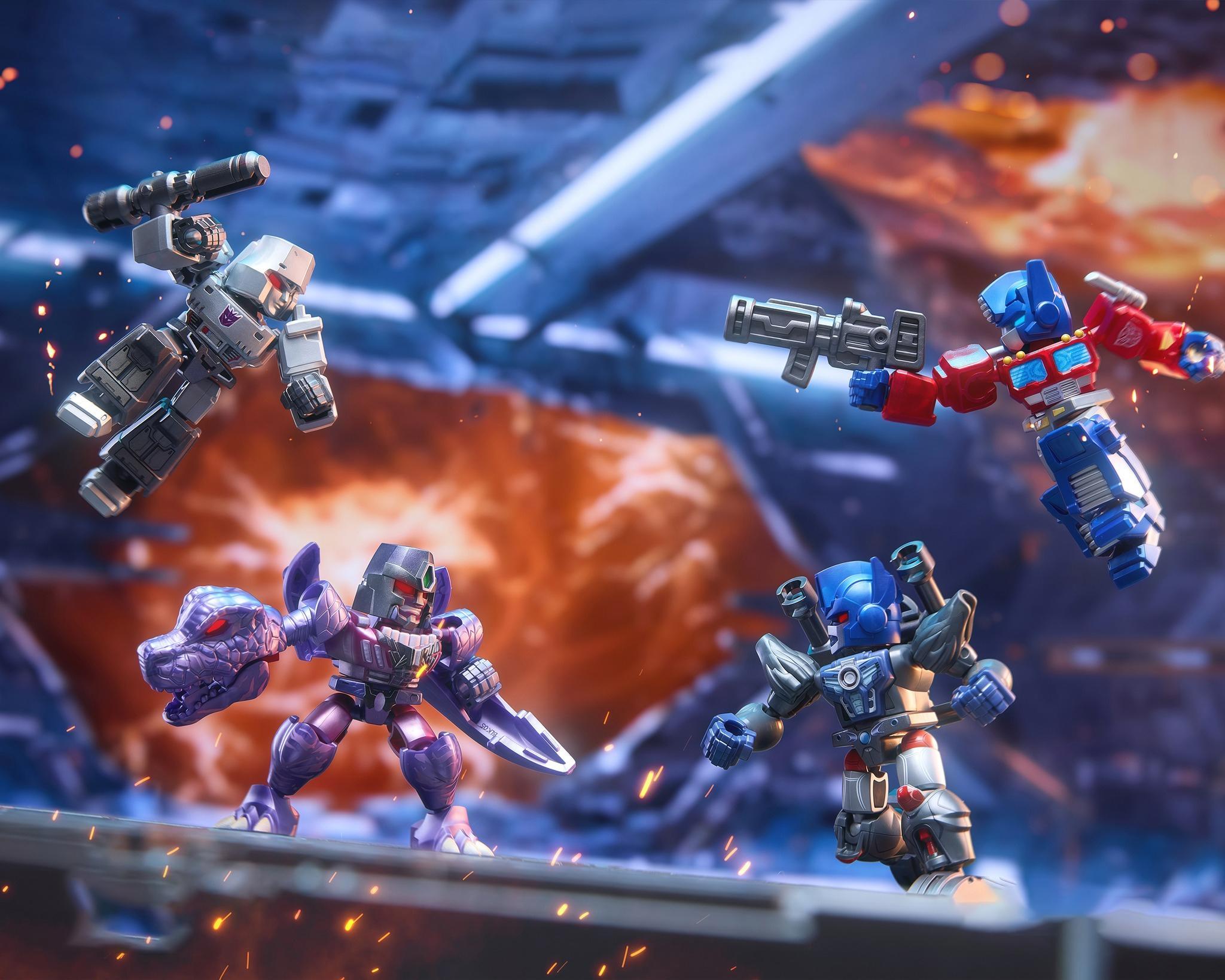 Đồ Chơi Blindbox Lắp Ráp Mô Hình Transformers - Defender Version 06 - Brutal Fang - Blokees ET56