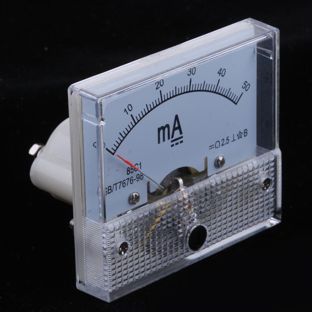 AMP Current Meter DC 0-50mA 100mA Analog Ammeter Panel Current Amp Meter