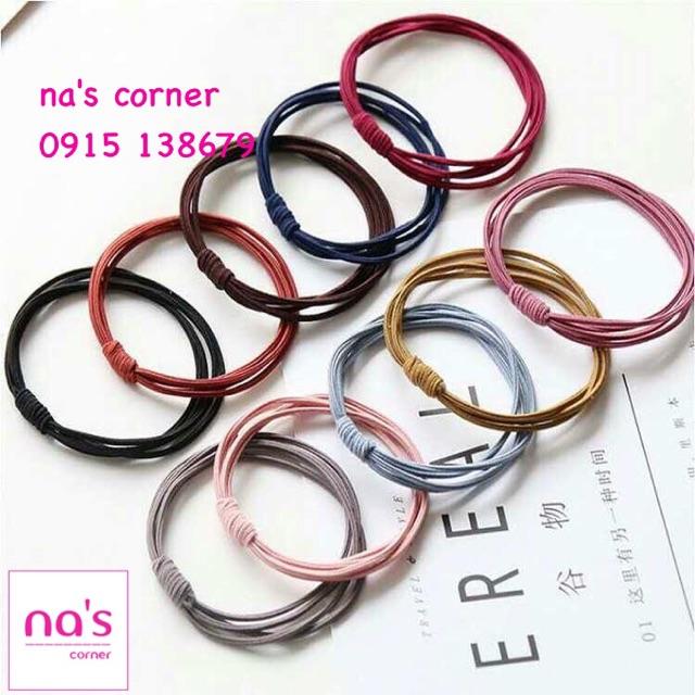 Combo 5 sợi Thun cột tóc đẹp rẻ nhiều mẫu đơn giản Chun buộc tóc dễ thương