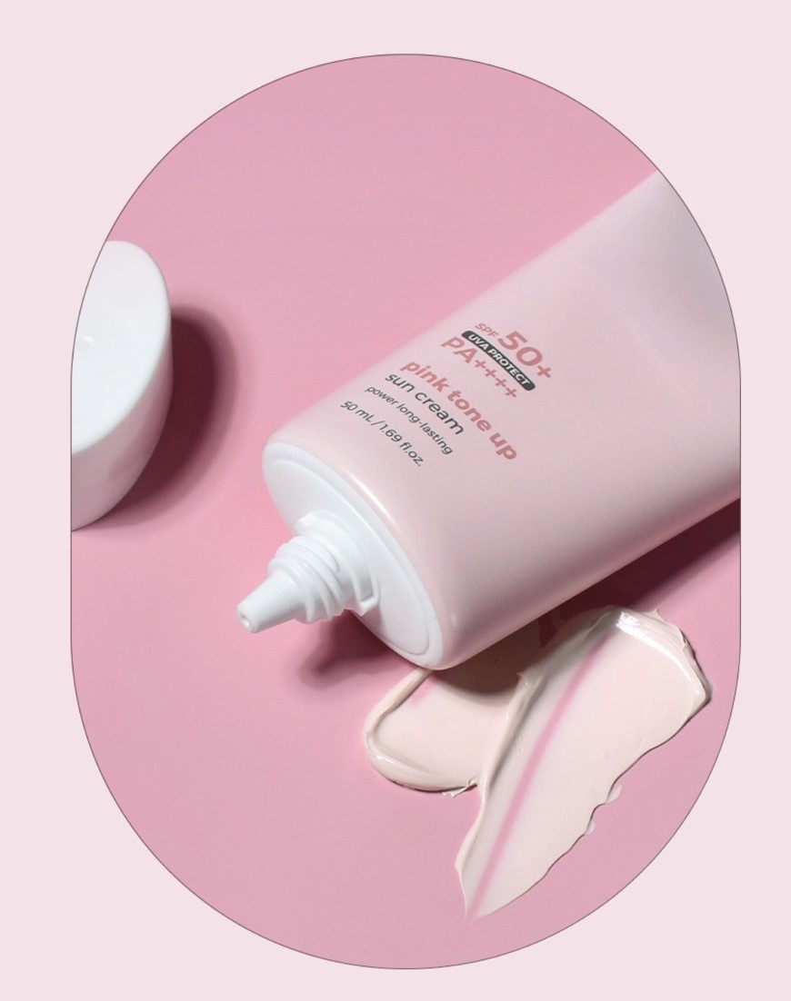 Kem chống nắng Pink Tone Up Sun Cream Prettyskin 50ml (mẫu mới)