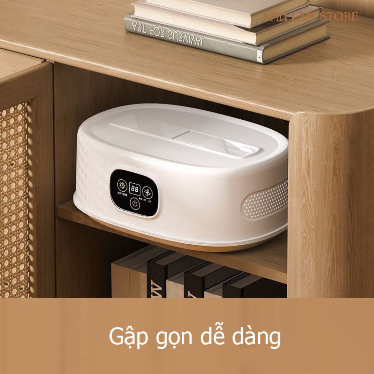 Máy Sấy Quần Áo Tròn ANHLAMSTORE FOLDING GYJ-002 Đa Năng Gấp Gọn, Ánh Sáng Xanh Khử Trùng Khử Khuẩn, 2 Chế Độ, Tiết Kiệm Không Gian - Hàng Chính Hãng