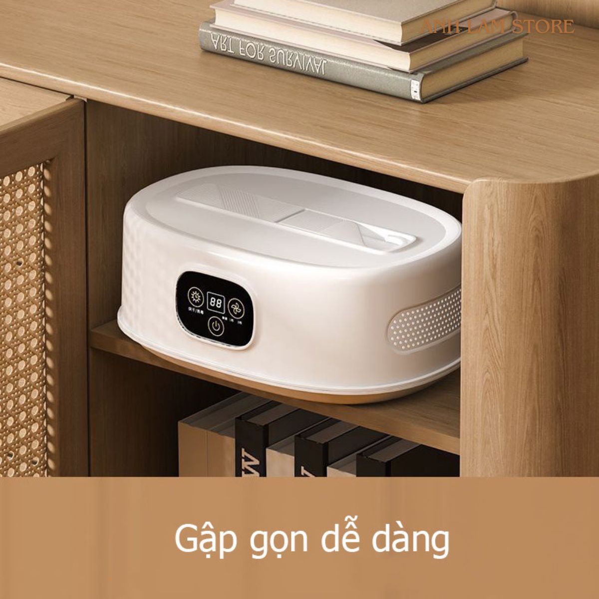 Máy Sấy Quần Áo Tròn FOLDING GYJ-002 Đa Năng Gấp Gọn, Ánh Sáng Xanh Khử Trùng Khử Khuẩn, 2 Chế Độ, Tiết Kiệm Không Gian Hàng Chính Hãng