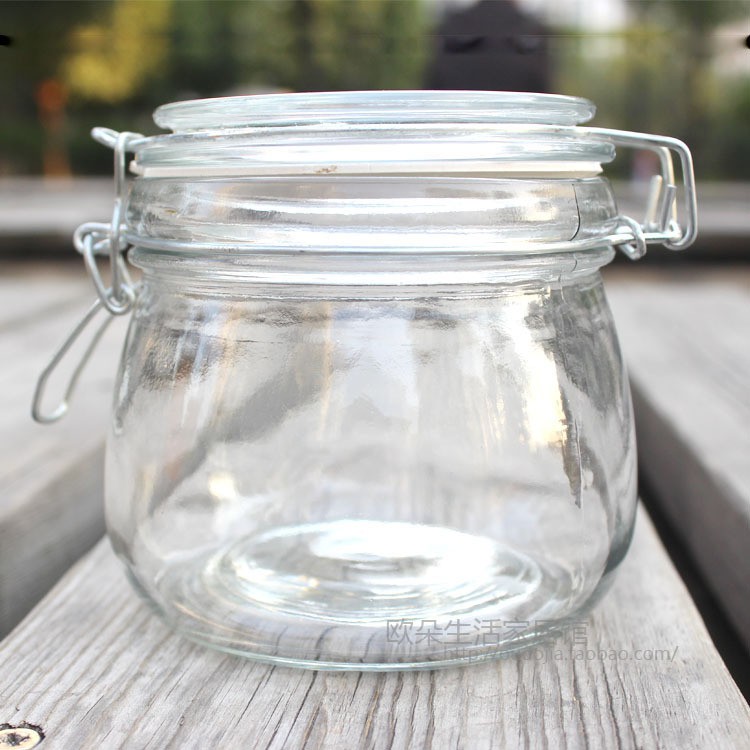 Hũ Thuỷ Tinh Nắp Gài Cao Cấp Nhập Khẩu 500ml
