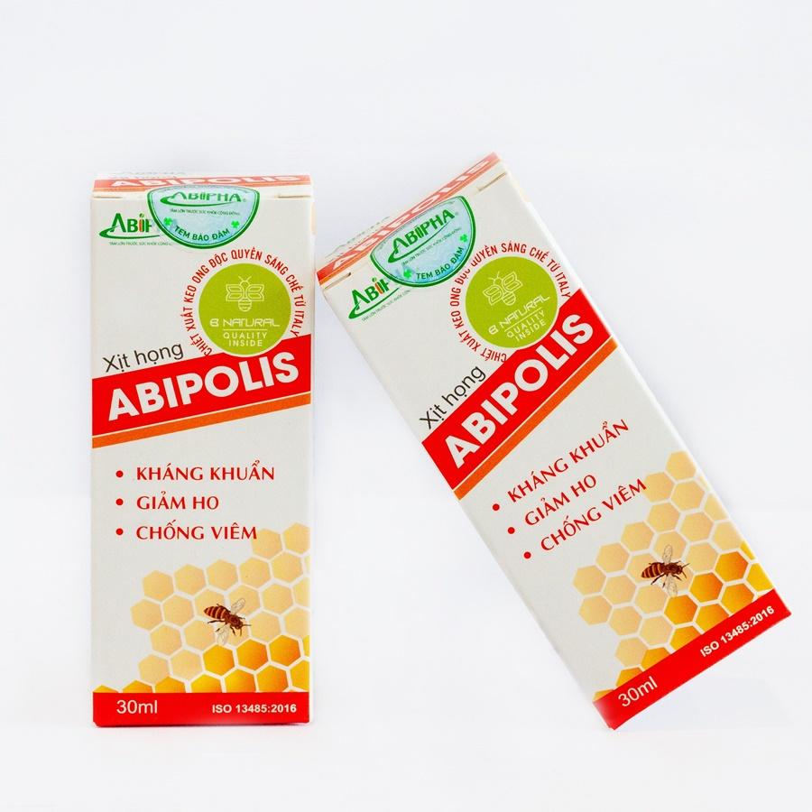 Xịt họng keo ong Abipolis 30ml đỏ - Dùng phổ biến hơn tại Phòng khám, Hô hấp, Tai mũi họng.