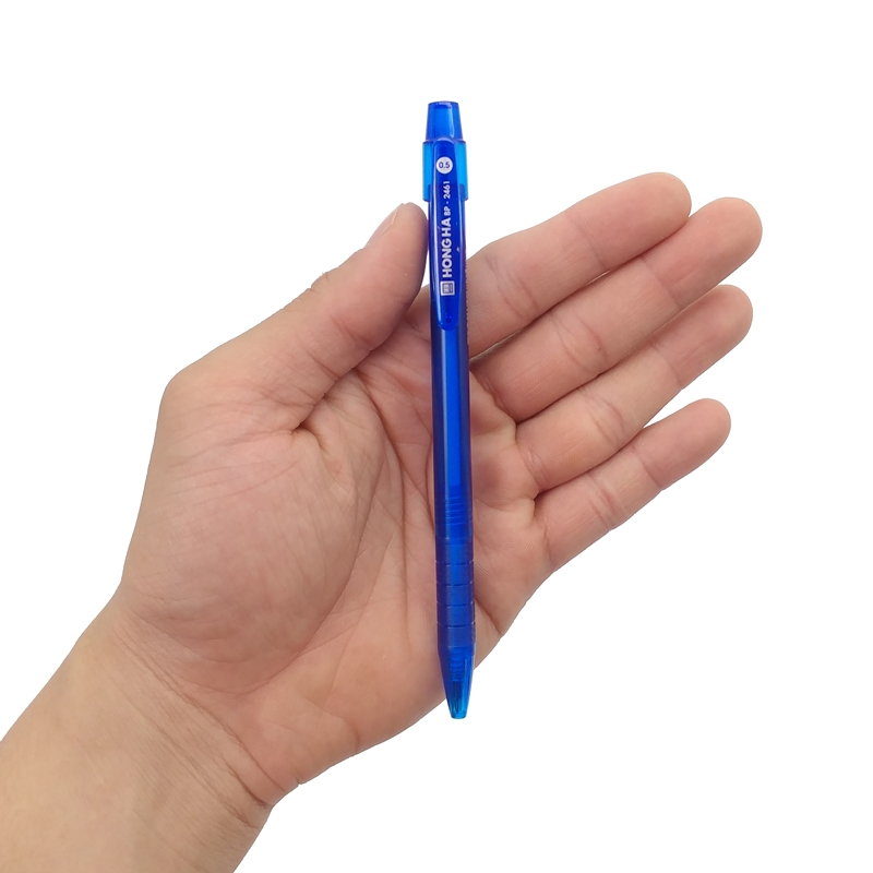 Bộ 5 Bút Bi Hồng Hà 0.5mm BP-2461 - Mực Xanh