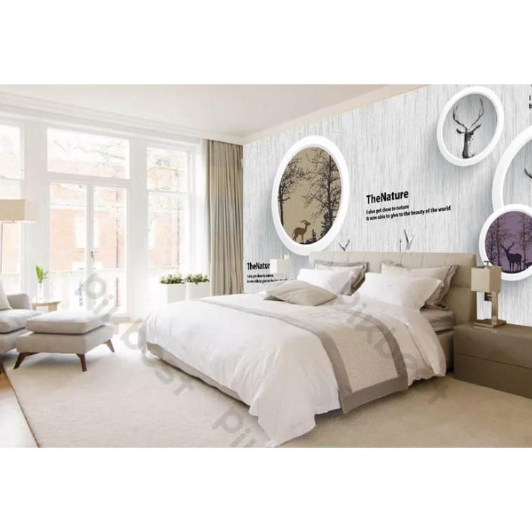 Nai Rừng Tranh trang trí phòng khách phòng ngủ phong cách Bắc Âu, tranh nguyên tấm lớn(tích hợp sẵn keo) MS1135557