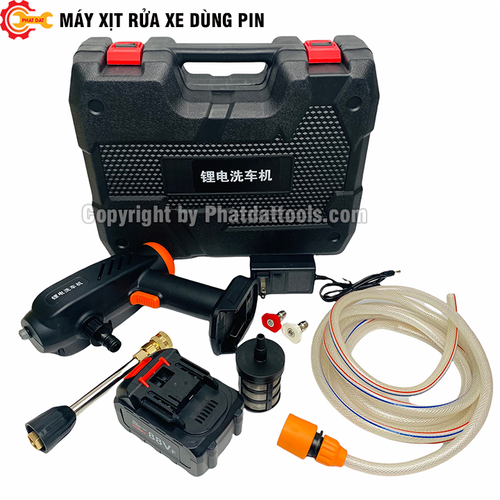 Máy rửa xe chạy pin