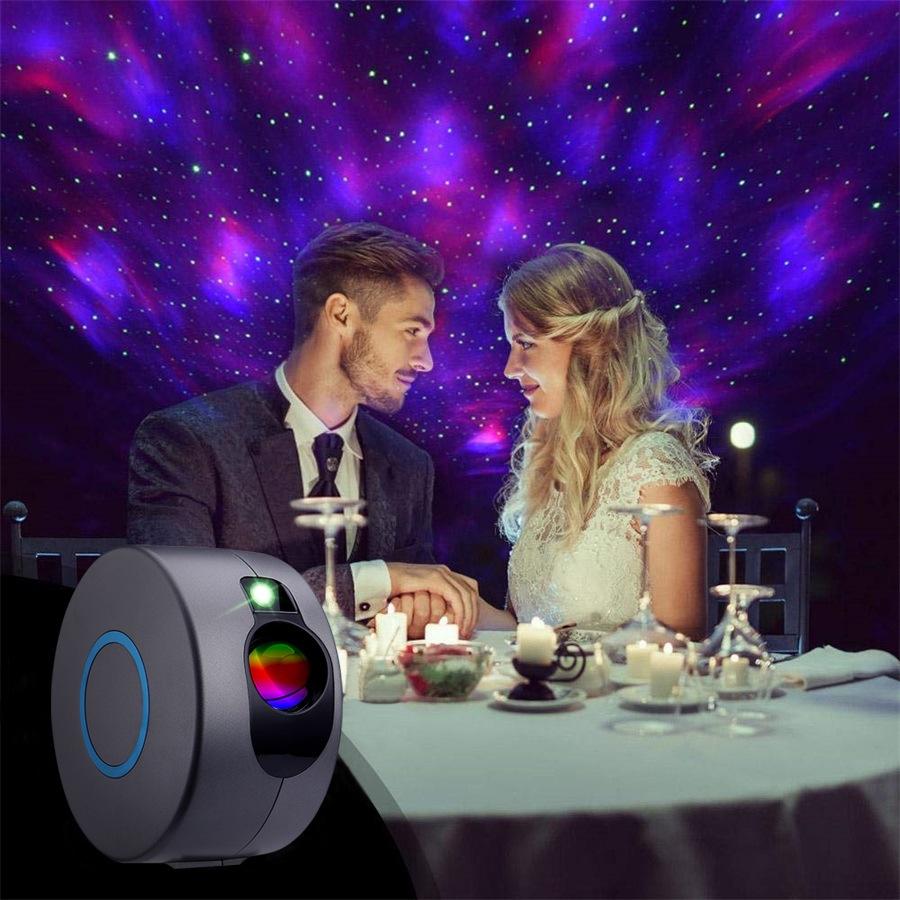 Đèn LED Chiếu Laser Hình Bầu Trời Sao 3D Nhiều Màu Sắc