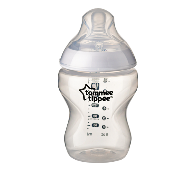 Bình sữa ty siêu mềm tự nhiên Tommee Tippee Closer to Nature 260ml, núm ty đi kèm 3-6 tháng