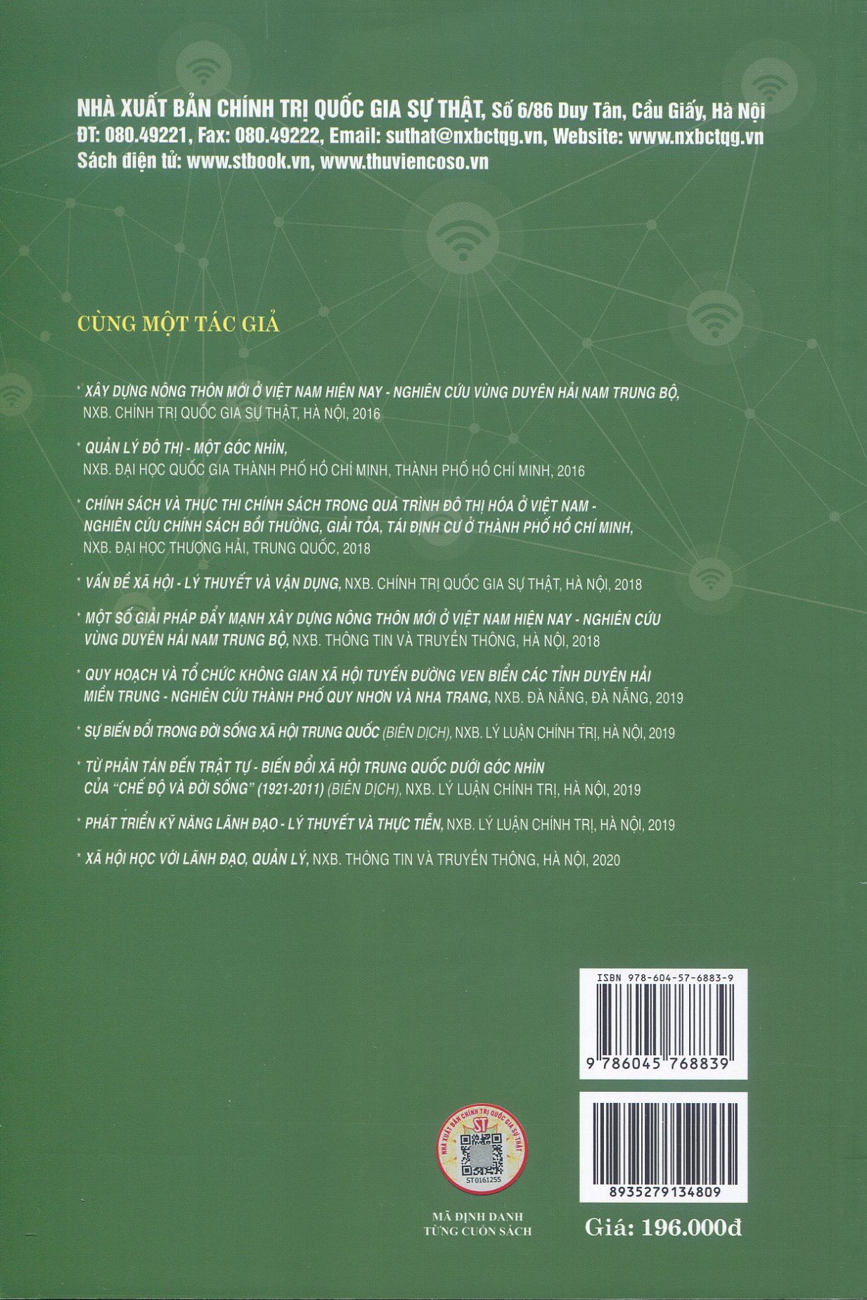 QUẢN LÝ ĐÔ THỊ VÀ QUẢN TRỊ THÀNH PHỐ THÔNG MINH (TS. PHẠM ĐI) - NXB Chính trị Quốc gia Sự thật