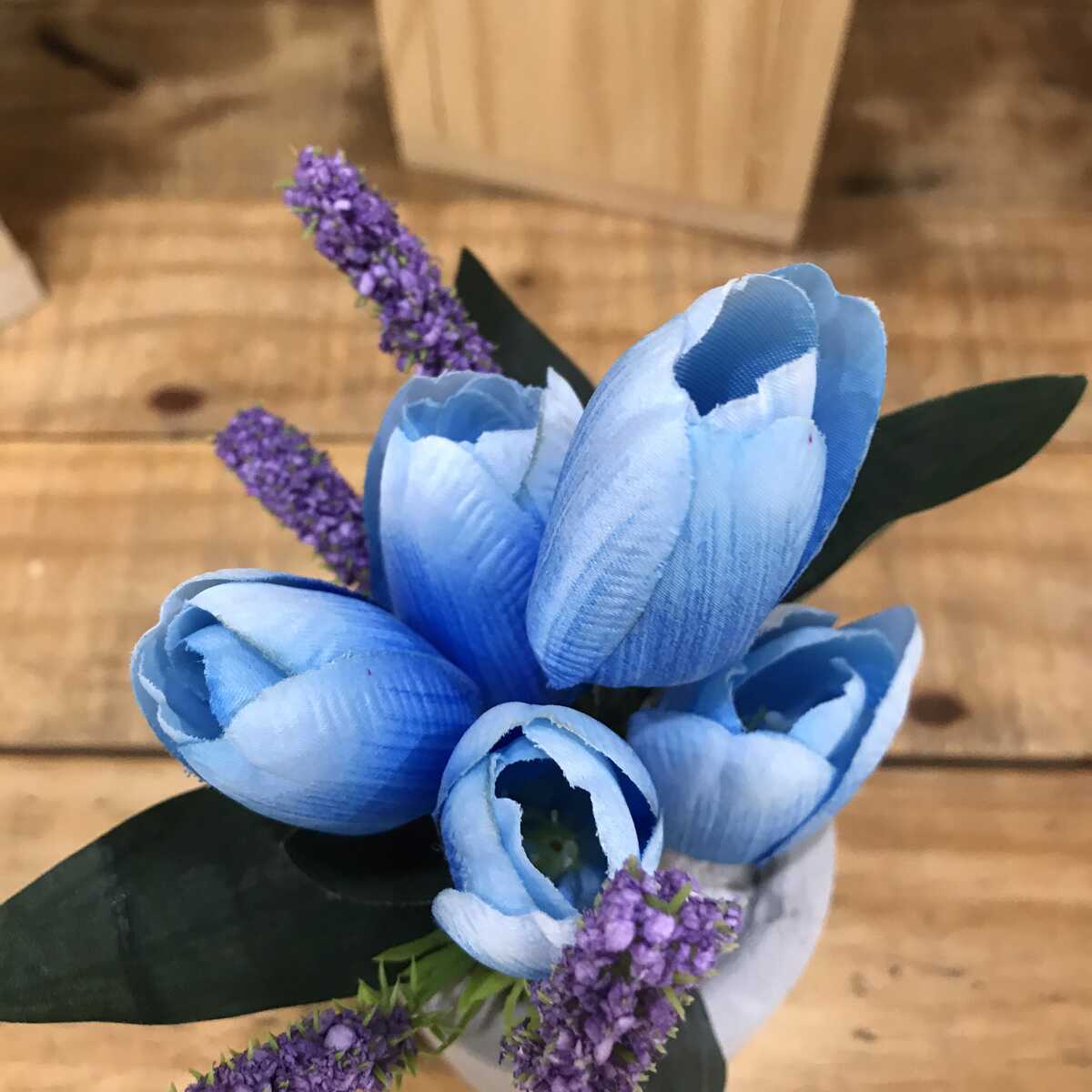 Bình Hoa Giả -  Hoa Tulip Và Hoa Lavender - Hoa Vải Cao Cấp - Hoa Vintage