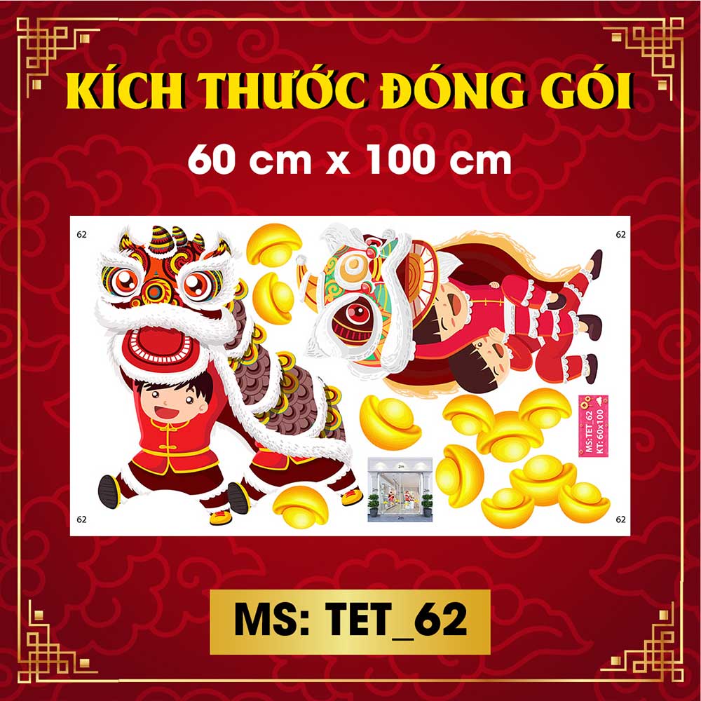Decal trang trí tết combo số 12